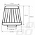 Filtru de aer conic Carbon cu 3 adaptoare Filtru de aer conic Carbon cu 3 adaptoare