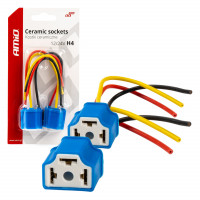Set 2 mufe ceramice soclu H4, rezistente termic, 12-24V Set 2 mufe ceramice soclu H4, rezistente termic, 12-24V