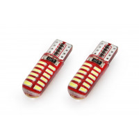 Set becuri auto cu LED CANBUS compatibil T10e W5W 24 SMD SILCA Alb 12V, destinat competitiilor auto sau off-road Set becuri auto cu LED CANBUS compatibil T10e W5W 24 SMD SILCA Alb 12V, destinat competitiilor auto sau off-road