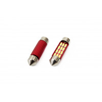 Set becuri auto cu LED CANBUS sofit compatibil C5W 12 SMD 39mm Alb 12/24V, destinat competitiilor auto sau off-road Set becuri auto cu LED CANBUS sofit compatibil C5W 12 SMD 39mm Alb 12/24V, destinat competitiilor auto sau off-road