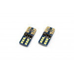 Set becuri auto cu LED CANBUS UltraBright compatibil T10e W5W 12 SMD Alb 12/24V, destinat competitiilor auto sau off-road