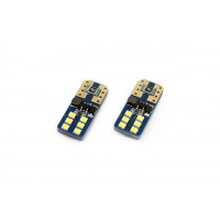 Set becuri auto cu LED CANBUS UltraBright compatibil T10e W5W 12 SMD Alb 12/24V, destinat competitiilor auto sau off-road