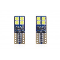 Set becuri auto cu LED CANBUS compatibil T10e W5W 8 SMD Alb 12/24V, destinat competitiilor auto sau off-road Set becuri auto cu LED CANBUS compatibil T10e W5W 8 SMD Alb 12/24V, destinat competitiilor auto sau off-road