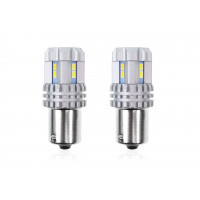 Set becuri auto cu LED CANBUS compatibil P21 R5W/R10W 22 SMD Alb 12V/24V, destinat competitiilor auto sau off-road Set becuri auto cu LED CANBUS compatibil P21 R5W/R10W 22 SMD Alb 12V/24V, destinat competitiilor auto sau off-road