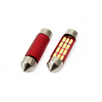 Set becuri auto cu LED CANBUS sofit compatibil C5W 12 SMD 36mm Alb 12/24V, destinat competitiilor auto sau off-road Set becuri auto cu LED CANBUS sofit compatibil C5W 12 SMD 36mm Alb 12/24V, destinat competitiilor auto sau off-road