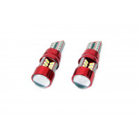 Set becuri auto cu LED CANBUS compatibil T10e W5W 27 SMD Alb 12V/24V, destinat competitiilor auto sau off-road Set becuri auto cu LED CANBUS compatibil T10e W5W 27 SMD Alb 12V/24V, destinat competitiilor auto sau off-road