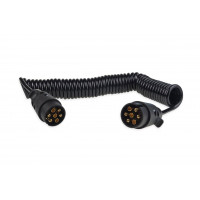 Cablu electric pentru remorca spiralat cu prize 7PIN 12V 6m Cablu electric pentru remorca spiralat cu prize 7PIN 12V 6m