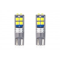 Set becuri auto cu LED CANBUS compatibil T10 W5W 10 SMD Alb 12/24V, destinat competitiilor auto sau off-road Set becuri auto cu LED CANBUS compatibil T10 W5W 10 SMD Alb 12/24V, destinat competitiilor auto sau off-road