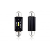 Set becuri auto cu LED CANBUS sofit compatibil C5W 1 SMD 39mm Alb 12/24V, destinat competitiilor auto sau off-road Set becuri auto cu LED CANBUS sofit compatibil C5W 1 SMD 39mm Alb 12/24V, destinat competitiilor auto sau off-road