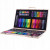 Set 180 piese pentru desen pentru copii sau adulti, creioane colorate, vopsele si markere, cu geanta de transport din LEMN MASIV, model AVX-WT-ART-10