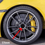 Set 4 capace centrale pentru jante aliaj, diametru 77 mm, culoare negru