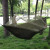 Hamac turistic din nylon cu plasa de tantari, culoare verde, dimensiuni 260 cm x 140 cm