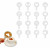 Set 16 sabloane reutilizabile pentru ornarea desertului sau a cafelei Set 16 sabloane reutilizabile pentru ornarea desertului sau a cafelei