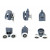 Set 24 piese reconditionare cabina de dus, culoare Gri