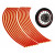 Set 16 ornamente Reflectorizante pentru jante auto, moto, culoare Rosie