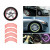 Set 16 ornamente Reflectorizante pentru jante auto, moto, culoare Rosie