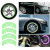 Set 16 ornamente Reflectorizante pentru jante auto, moto, culoare Verde
