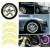 Set 16 ornamente Reflectorizante pentru jante auto, moto, culoare Galben