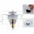 Dop scurgere chiuveta, universal, deschidere cu click, material oțel, diametru exterior 62 mm, culoare Argintiu Dop scurgere chiuveta, universal, deschidere cu click, material oțel, diametru exterior 62 mm, culoare Argintiu