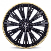 Set 4 capace roti VELAR Trident Gold/Black, design multi-spoke Premium, ABS rezistent, Universal, pentru jante R16