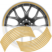 Set 16 inele din autocolant pentru jante culoare Gold Lucios Set 16 inele din autocolant pentru jante culoare Gold Lucios