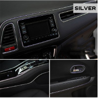 Banda decor interior crom TUNING, 5m, ARGINTIU