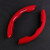 Set 2 ornamente volan finisaj ALCANTARA ROSU, dimensiune universala Set 2 ornamente volan finisaj ALCANTARA ROSU, dimensiune universala