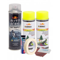 Kit complet reparatie si vopsire jante culoare Galben Fluorescent, V2 Kit complet reparatie si vopsire jante culoare Galben Fluorescent, V2