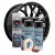 Kit complet reparatie si vopsire jante culoare Negru Metalizat, V4