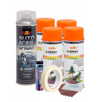 Kit complet reparatie si vopsire jante culoare Orange Fluorescent, V4 Kit complet reparatie si vopsire jante culoare Orange Fluorescent, V4