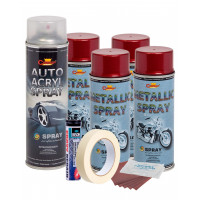 Kit complet reparatie si vopsire jante culoare Rosu Burgundy Metalizat, V4 Kit complet reparatie si vopsire jante culoare Rosu Burgundy Metalizat, V4
