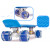 Skateboard Penny Board pentru copii cu roti din cauciuc, iluminate LED, culoare Albastra