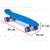Skateboard Penny Board pentru copii cu roti din cauciuc, iluminate LED, culoare Albastra