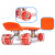 Skateboard Penny Board pentru copii cu roti din cauciuc, iluminate LED, culoare Orange