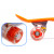 Skateboard Penny Board pentru copii cu roti din cauciuc, iluminate LED, culoare Orange