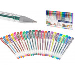 Set 25 piese, Pixuri cu gel multicolor cu sclipici (glitter)