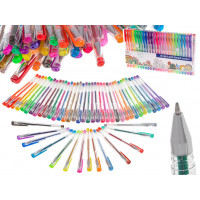 Set 50 piese, Pixuri cu gel multicolor cu sclipici (glitter) Set 50 piese, Pixuri cu gel multicolor cu sclipici (glitter)