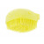 Perie din silicon cu dozator de sampon pentru spalare caini sau pisici, 7,5 x 7,5 cm, culoare galben