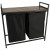 Cos mare de rufe cu doua compartimente, cu raft si blat din lemn, model LOFT, culoare neagra Cos mare de rufe cu doua compartimente, cu raft si blat din lemn, model LOFT, culoare neagra