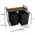 Cos mare de rufe cu doua compartimente, cu raft si blat din lemn, model LOFT, culoare neagra Cos mare de rufe cu doua compartimente, cu raft si blat din lemn, model LOFT, culoare neagra