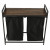 Cos mare de rufe cu doua compartimente, cu raft si blat din lemn, model LOFT, culoare neagra Cos mare de rufe cu doua compartimente, cu raft si blat din lemn, model LOFT, culoare neagra