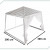 Pavilion de gradina, cort pentru petreceri, foișor cu plasa de tantari, culoare alb/verde, dimensiune 3 x 3 m