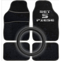 Set Auto Essential AVEX – 5 piese, Covorase Universale Mocheta + Husa Volan Piele Ecologica Perforata, Negru Set Auto Essential AVEX – 5 piese, Covorase Universale Mocheta + Husa Volan Piele Ecologica Perforata, Negru