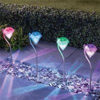 Lampa Solara estetica exterioara de gradina RGB LED tip Lampa Solara estetica exterioara de gradina RGB LED tip