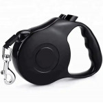 Lesa Retractabila Automata cu carabina pentru caini, lungime sfoara 5m, culoare Neagra