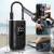 Compresor de aer portabil, cu acumulator, afisaj digital și manometru pentru Biciclete sau Motociclete, incarcare USB, culoare Neagra Compresor de aer portabil, cu acumulator, afisaj digital și manometru pentru Biciclete sau Motociclete, incarcare USB, culoare Neagra