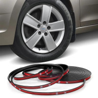 Inele de protectie si decor jante, adezive, din plastic flexibil - NEGRU Inele de protectie si decor jante, adezive, din plastic flexibil - NEGRU