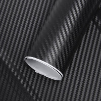 Rola folie colantare auto Carbon 3D, culoare neagra, lungime 28m x 1,27m