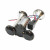 Claxon bitonal cu 2 goarne, Super Puternic, 178db, alimentare 12V cu compresor electric inclus, culoare Crom/Negru