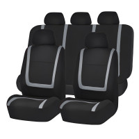 Set huse scaun auto ieftine, Universale 9 piese, model GREY LINE - GRI Set huse scaun auto ieftine, Universale 9 piese, model GREY LINE - GRI